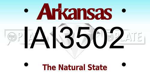 IAI3502 Arkansas License Plate