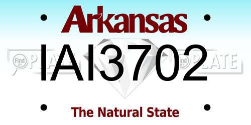 IAI3702 Arkansas License Plate