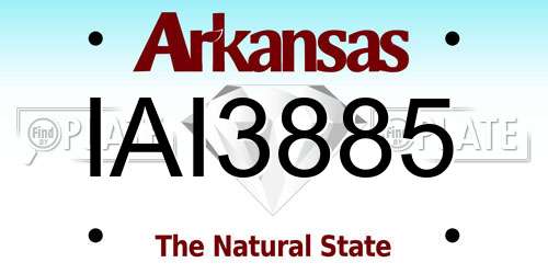 IAI3885 Arkansas License Plate
