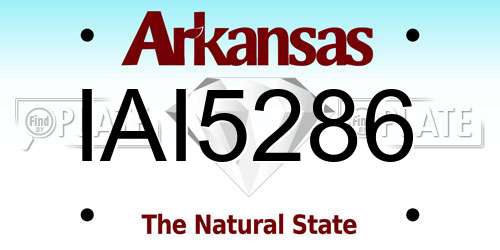 IAI5286 Arkansas License Plate