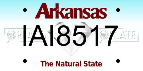 IAI8517 Arkansas License Plate