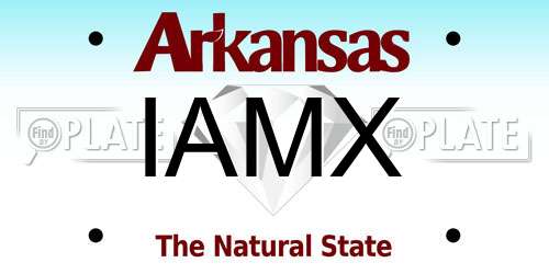 IAMX Arkansas License Plate