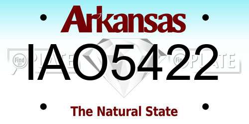 IAO5422 Arkansas License Plate