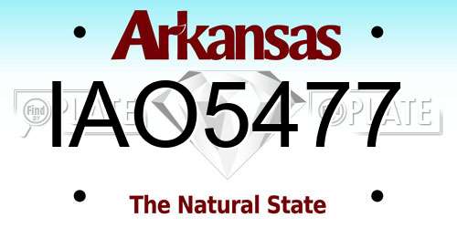 IAO5477 Arkansas License Plate
