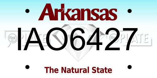 IAO6427 Arkansas License Plate