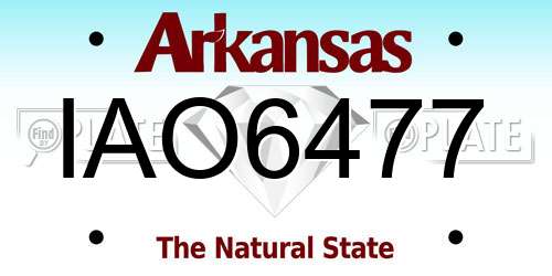 IAO6477 Arkansas License Plate