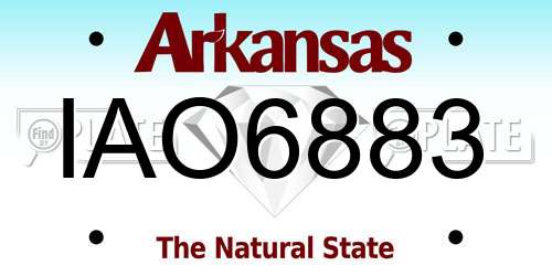 IAO6883 Arkansas License Plate