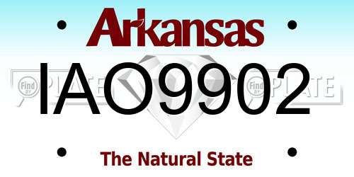 IAO9902 Arkansas License Plate