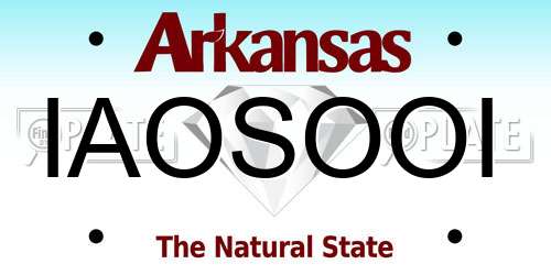 IAOSOOI Arkansas License Plate