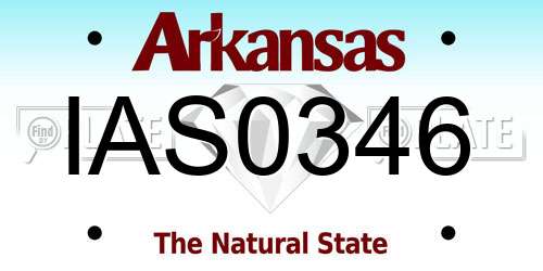 IAS0346 Arkansas License Plate