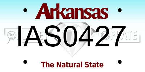 IAS0427 Arkansas License Plate