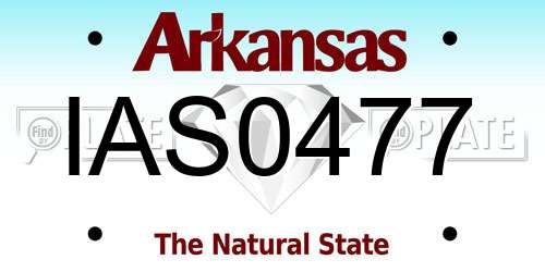 IAS0477 Arkansas License Plate