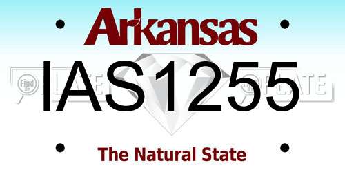 IAS1255 Arkansas License Plate
