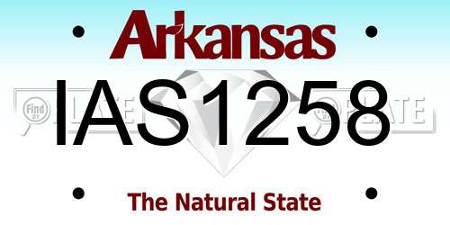 IAS1258 Arkansas License Plate