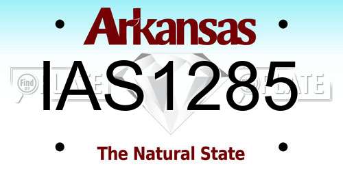 IAS1285 Arkansas License Plate