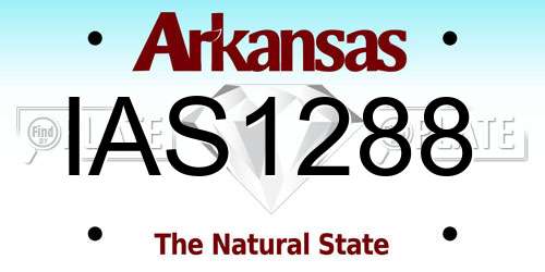 IAS1288 Arkansas License Plate