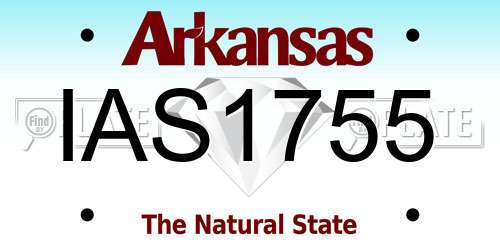 IAS1755 Arkansas License Plate