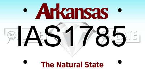 IAS1785 Arkansas License Plate