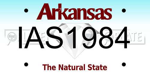 IAS1984 Arkansas License Plate