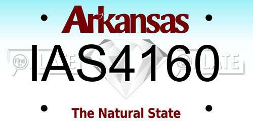 IAS4160 Arkansas License Plate