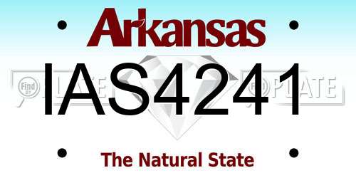 IAS4241 Arkansas License Plate