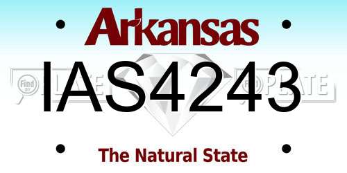 IAS4243 Arkansas License Plate