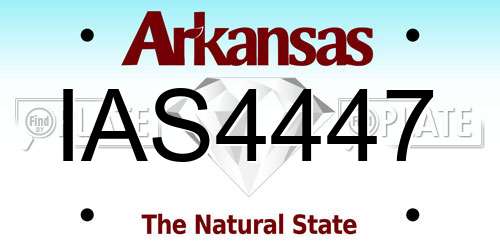 IAS4447 Arkansas License Plate