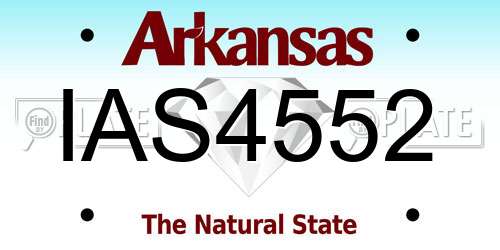 IAS4552 Arkansas License Plate