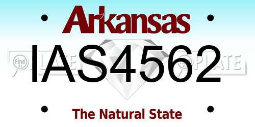 IAS4562 Arkansas License Plate
