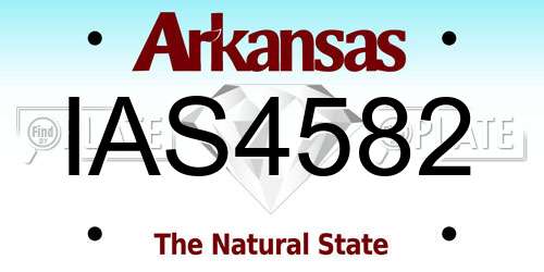IAS4582 Arkansas License Plate