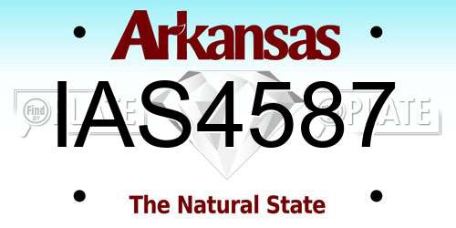 IAS4587 Arkansas License Plate