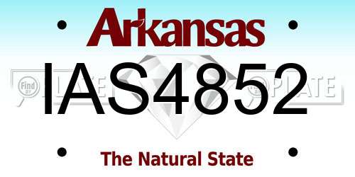IAS4852 Arkansas License Plate