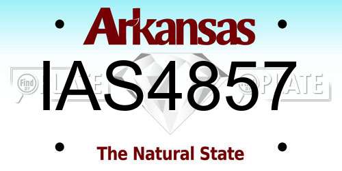 IAS4857 Arkansas License Plate