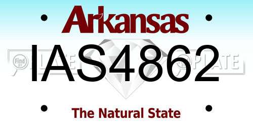 IAS4862 Arkansas License Plate