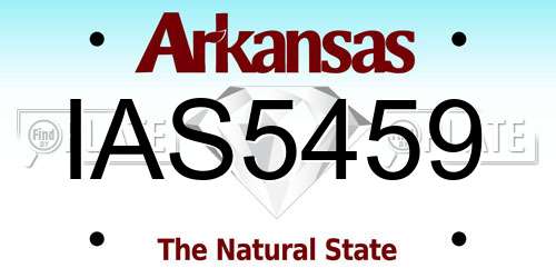 IAS5459 Arkansas License Plate