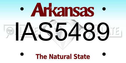 IAS5489 Arkansas License Plate