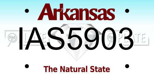IAS5903 Arkansas License Plate