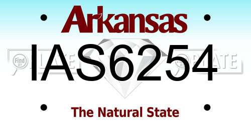 IAS6254 Arkansas License Plate