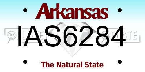 IAS6284 Arkansas License Plate