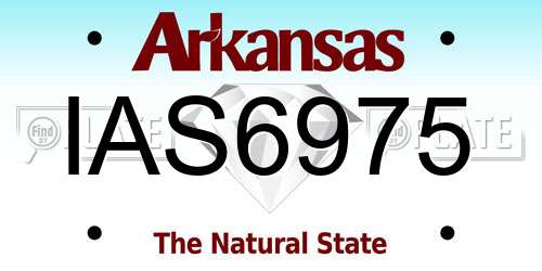 IAS6975 Arkansas License Plate