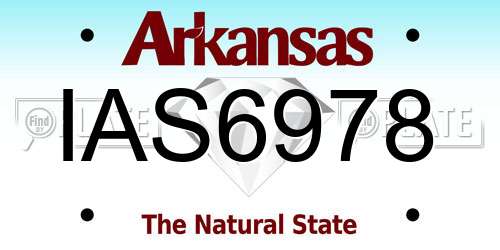 IAS6978 Arkansas License Plate