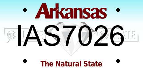 IAS7026 Arkansas License Plate