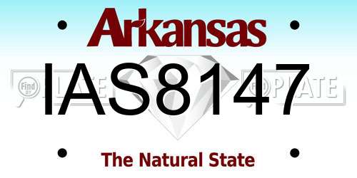 IAS8147 Arkansas License Plate