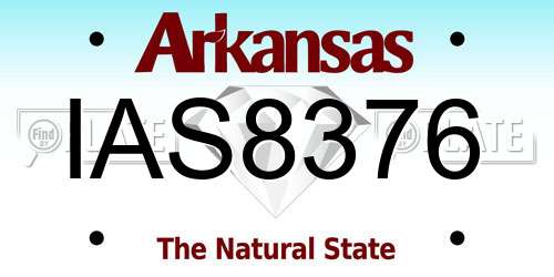 IAS8376 Arkansas License Plate