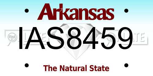 IAS8459 Arkansas License Plate