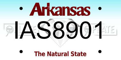 IAS8901 Arkansas License Plate