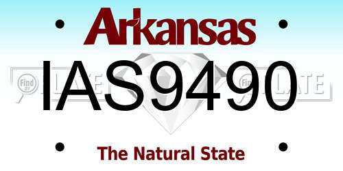 IAS9490 Arkansas License Plate
