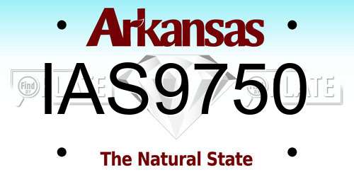 IAS9750 Arkansas License Plate