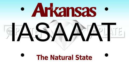 IASAAAT Arkansas License Plate
