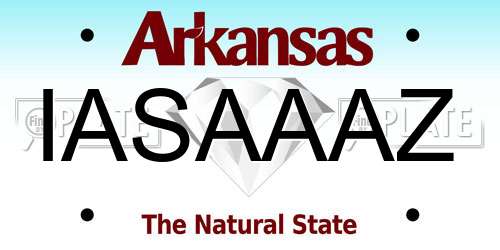 IASAAAZ Arkansas License Plate